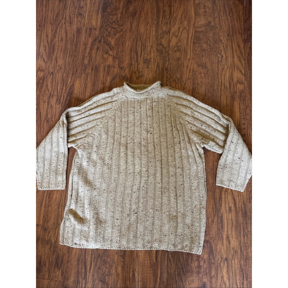 Vintage Maggie Lawrence  Tan Speckle Sweater Women L